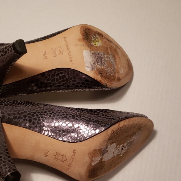 Antonio melani silver peep toe heels - Picture 4 of 7